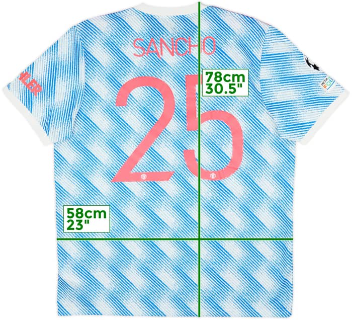 2021-22 Manchester United Away Shirt Sancho #25 - 8/10 - (XL)