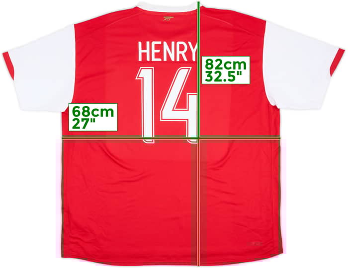 2006-08 Arsenal Home Shirt Henry #14 - 6/10 - (3XL)