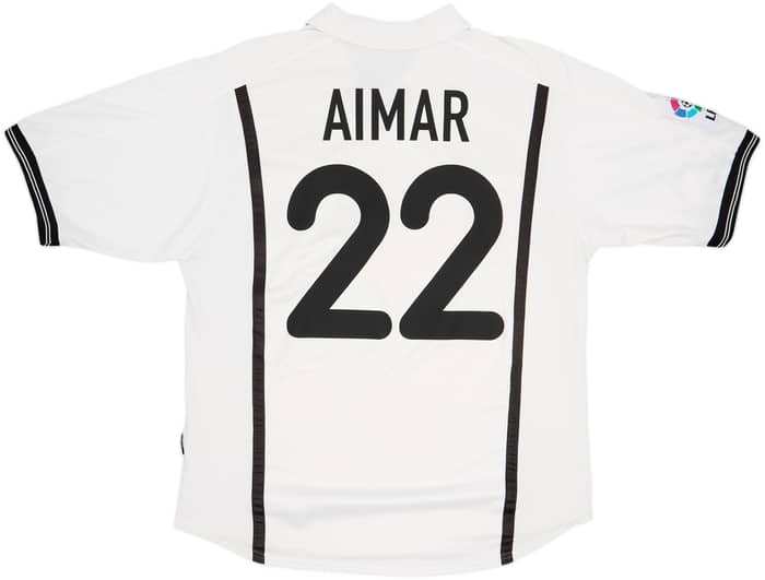 2000-01 Valencia Home Shirt Aimar #22 - 8/10 - (L)