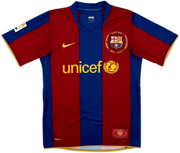 2007-08 Barcelona Home Shirt Ronaldinho #10 - 8/10 - (S)