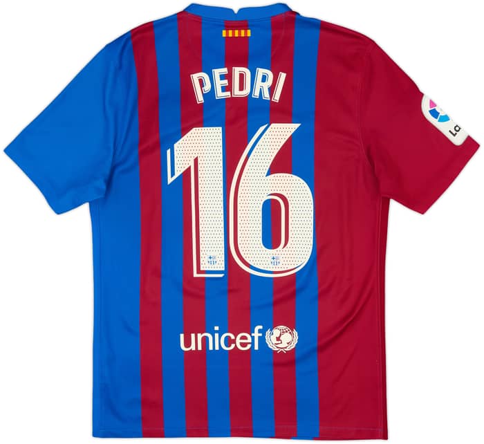 2021-22 Barcelona Home Shirt Pedri #16 - 8/10 - (M)