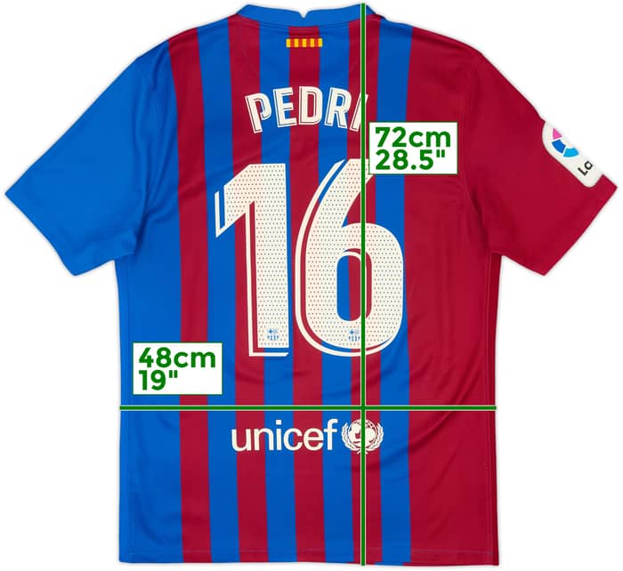 2021-22 Barcelona Home Shirt Pedri #16 - 8/10 - (M)