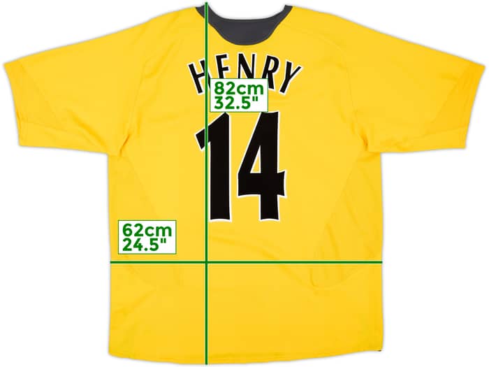 2005-06 Arsenal Away Shirt Henry #14 - 8/10 - (XL)
