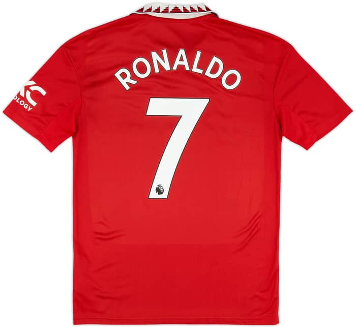 2022-23 Manchester United Home Shirt Ronaldo #7 - 8/10 - (XL.Boys)