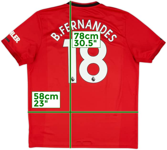 2019-20 Manchester United Home Shirt B.Fernandes #18 - 6/10 - (XL)
