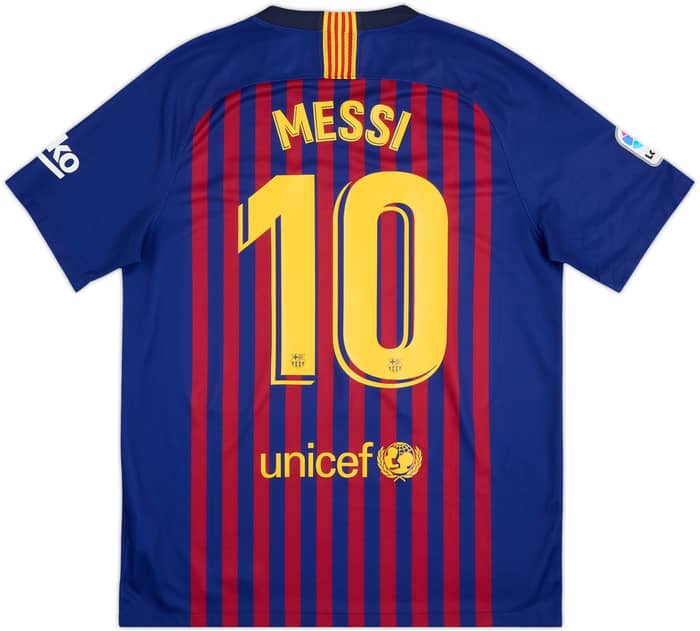 2018-19 Barcelona Home Shirt Messi #10 - 9/10 - (L)