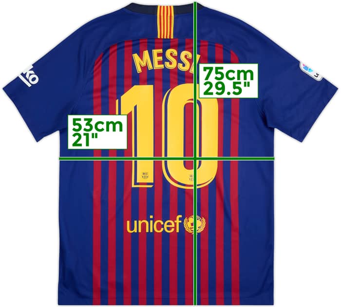 2018-19 Barcelona Home Shirt Messi #10 - 9/10 - (L)