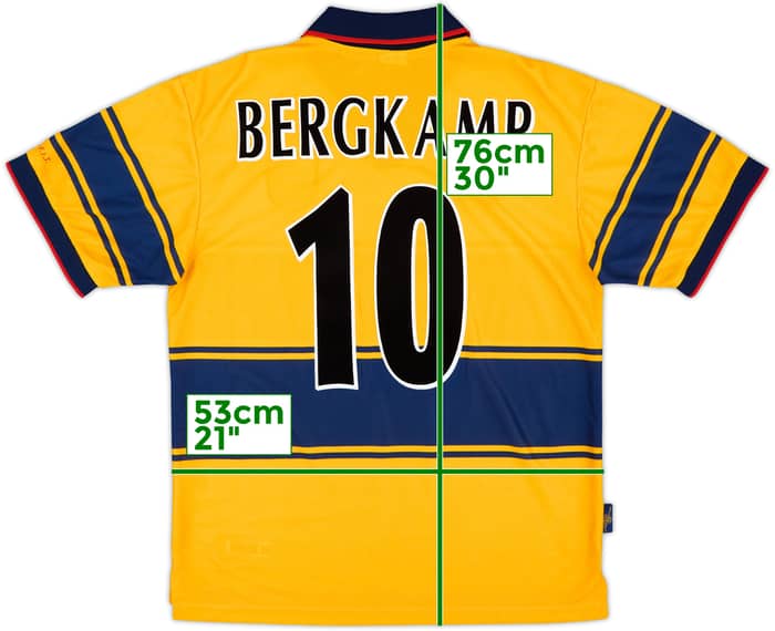 1997-99 Arsenal Away Shirt Bergkamp #10 - 9/10 - (M)