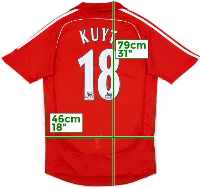 2006-08 Liverpool Home Shirt Kuyt #18 - 8/10 - (S)