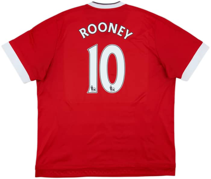2015-16 Manchester United Home Shirt Rooney #10 - 8/10 - (3XL)