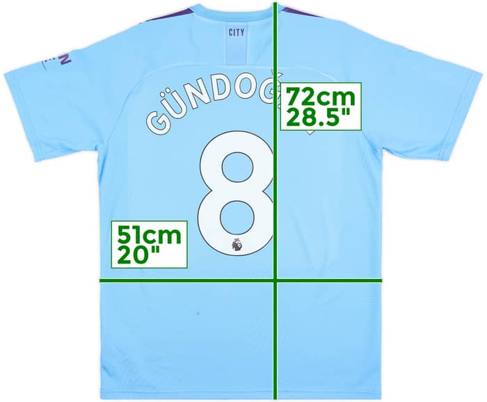 2019-20 Manchester City Home Shirt Gundogan #8 - 6/10 - (L)