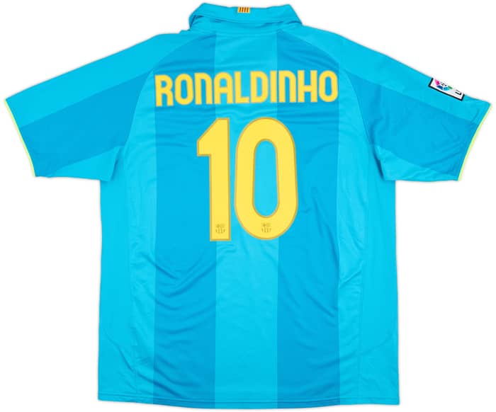 2007-09 Barcelona Away Shirt Ronaldinho #10 - 10/10 - (XL)