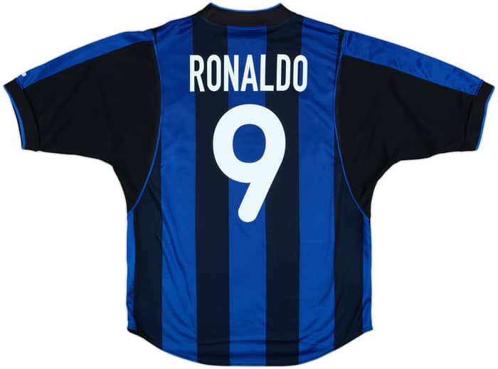 2000-01 Inter Milan Home Shirt Ronaldo #9 - 8/10 - (M)