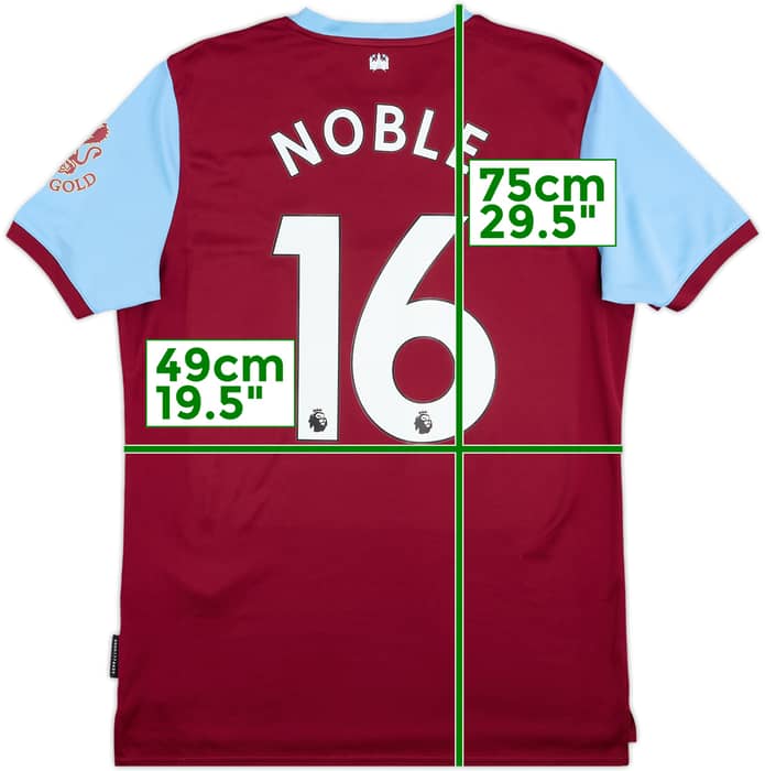 2019-20 West Ham Home Shirt Noble #16 - 8/10 - (L)