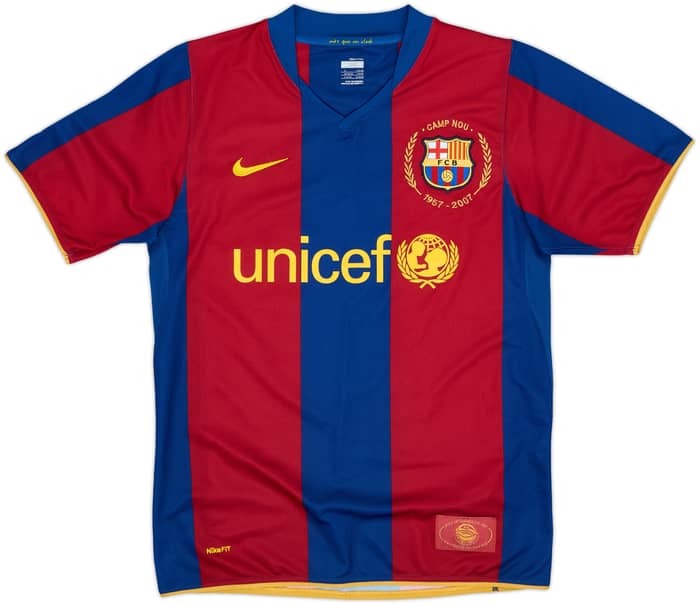 2007-08 Barcelona Home Shirt Ronaldinho #10 - 7/10 - (S)