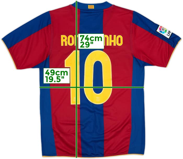 2007-08 Barcelona Home Shirt Ronaldinho #10 - 7/10 - (S)