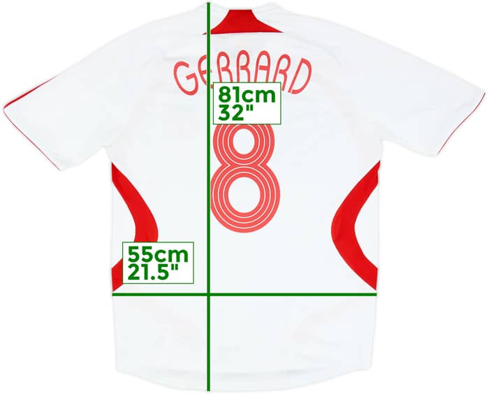 2007-08 Liverpool Away Shirt Gerrard #8 - 6/10 - (M)