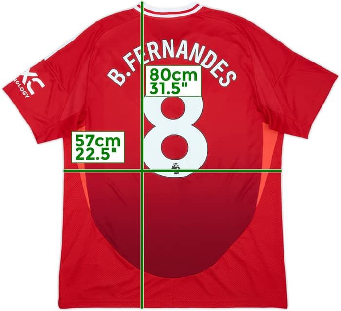 2024-25 Manchester United Home Shirt B.Fernandes #8 - 9/10 - (XL)