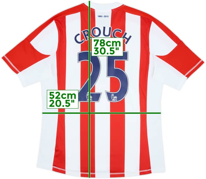 2012-13 Stoke '150 Years' Home Shirt Crouch #25 - 9/10 - (L)