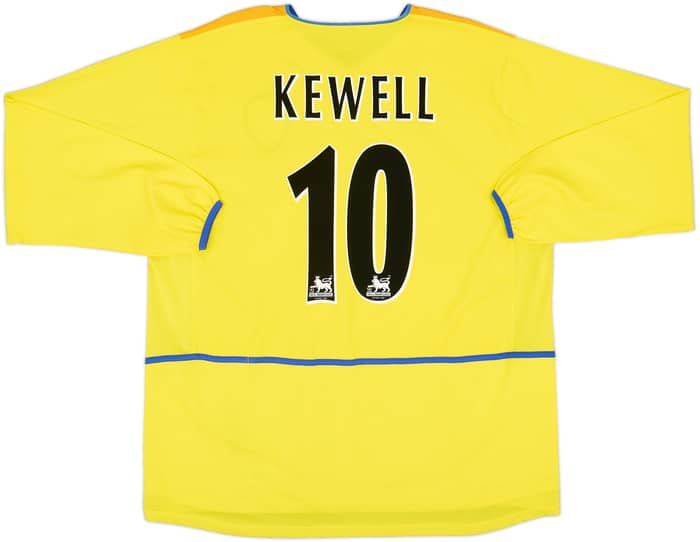 Camiseta de visitante L/S del Leeds United 2002-03 Kewell #10 - 8/10 - (XXL)