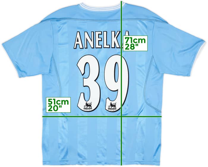 2003-04 Manchester City Home Shirt Anelka #39 - 7/10 - (S)