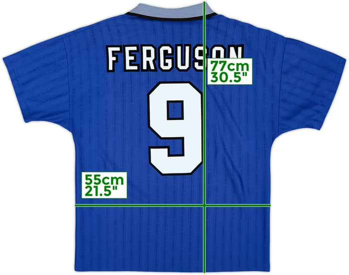 1995-97 Everton Home Shirt Ferguson #9 - 6/10 - (L)