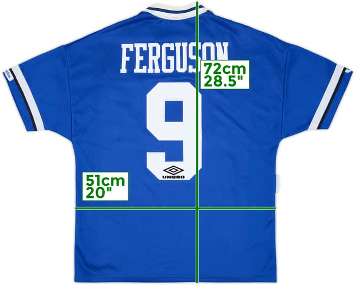 1993-95 Everton Home Shirt Ferguson #9 - 7/10 - (M)