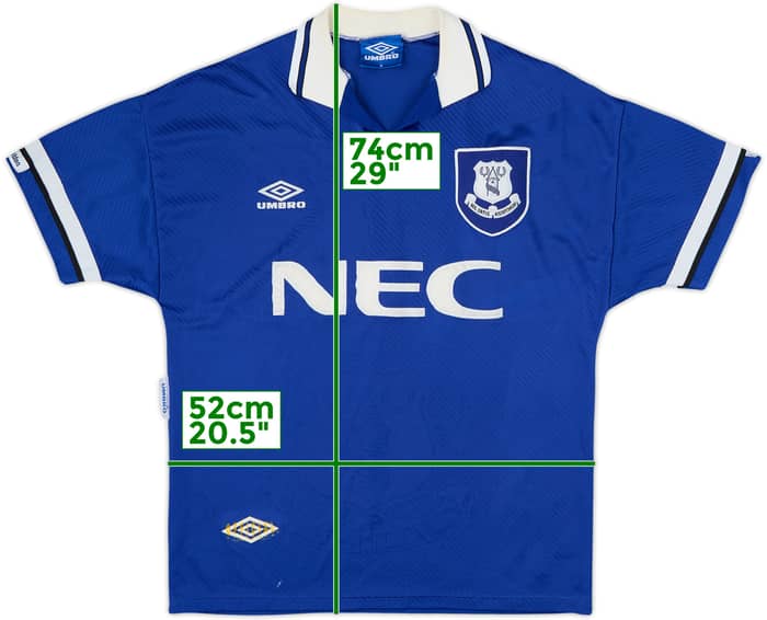 1993-95 Everton Home Shirt Ferguson #9 - 7/10 - (M)