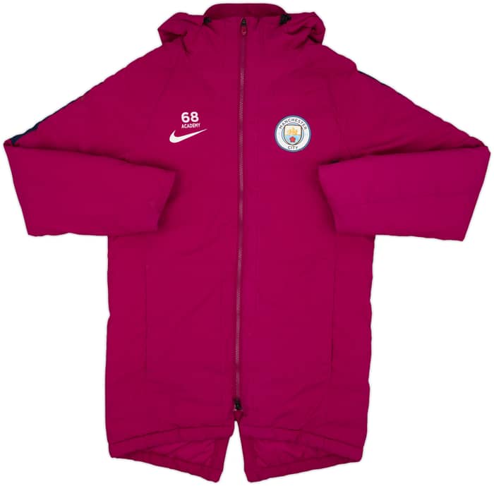 2017-18 Manchester City Nike Player Issue Hooded Padded Bench Coat #68 - 9/10 - (S)