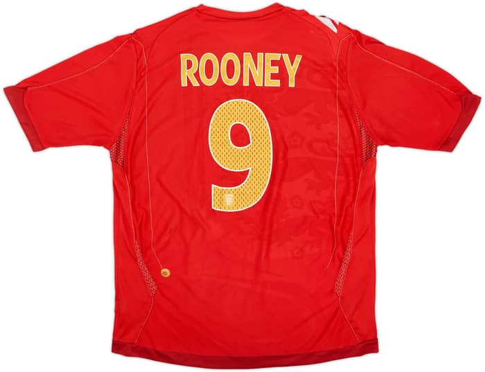 2006-08 England Away Shirt Rooney #9 - 5/10 - (L)