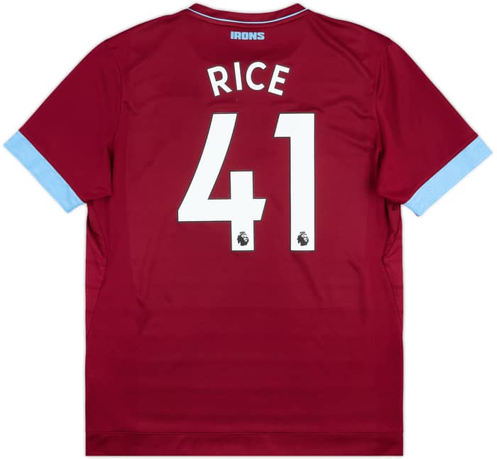 2018-19 West Ham Home Shirt Rice #41 - 9/10 - (L)
