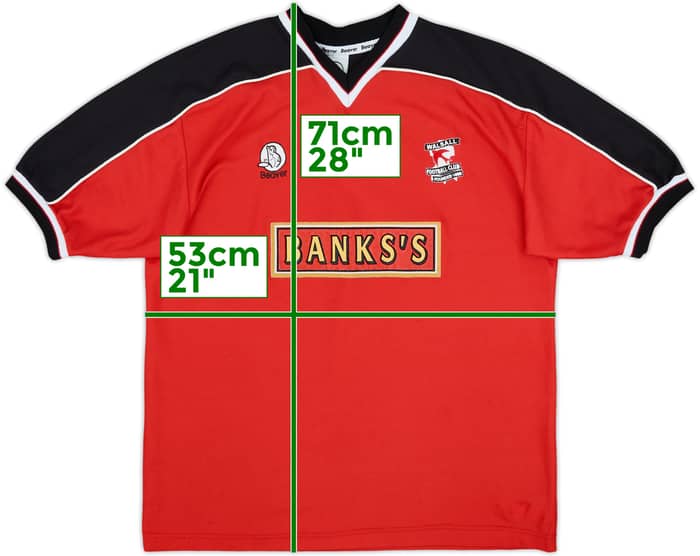 1999-00 Walsall Home Shirt - 8/10 - (M)