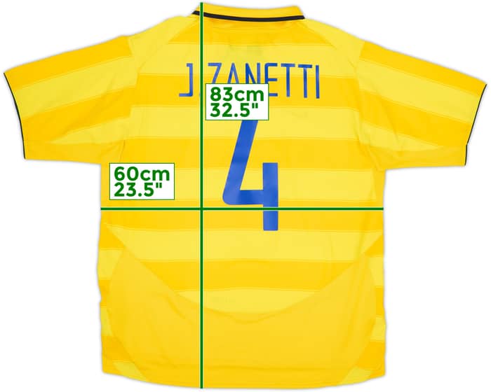 2003-04 Inter Milan Away Shirt J.Zanetti #4 - 8/10 - (XL)