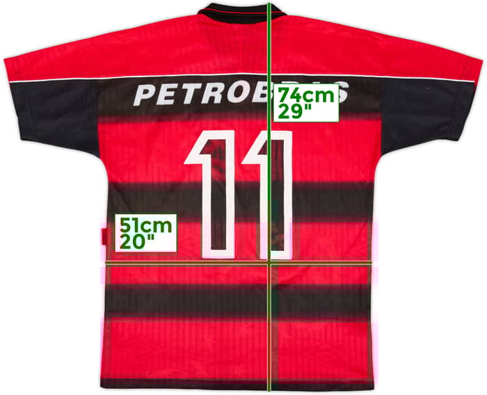 1998 Flamengo Home Shirt #11 - 8/10 - (L)