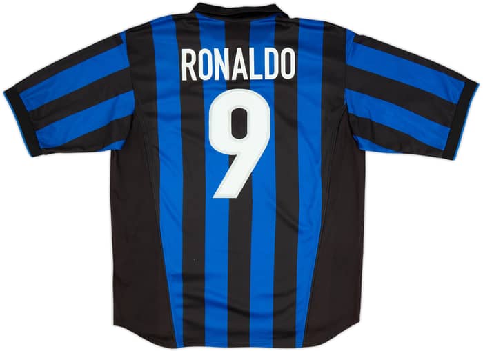 1998-99 Inter Milan Home Shirt Ronaldo #9 - 8/10 - (L)