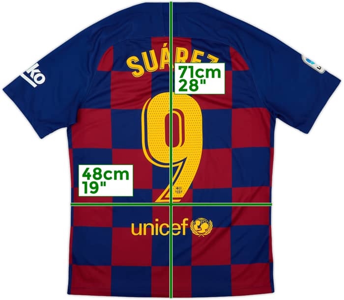 2019-20 Barcelona Home Shirt Suarez #9 - 10/10 - (M)