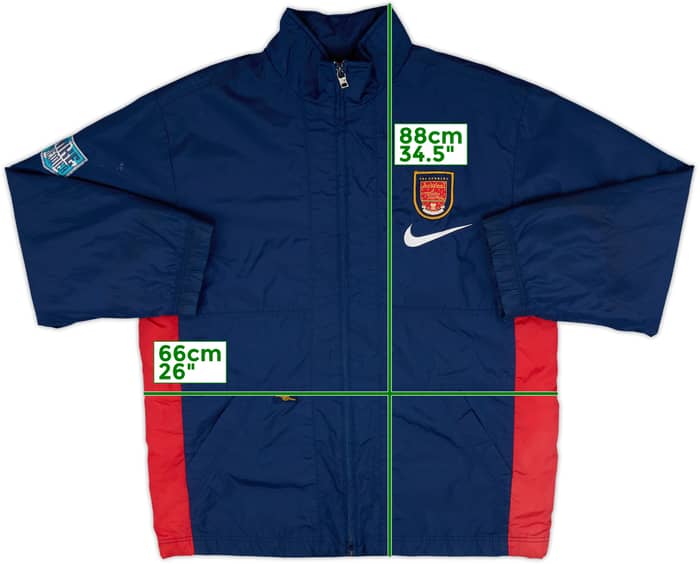 1996-98 Arsenal Nike Padded Bench Coat - 8/10 - (L)