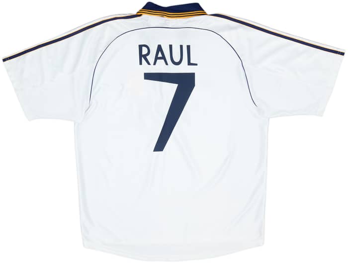 1998-00 Real Madrid Home Shirt Raul #7 - 8/10 - (XXL)