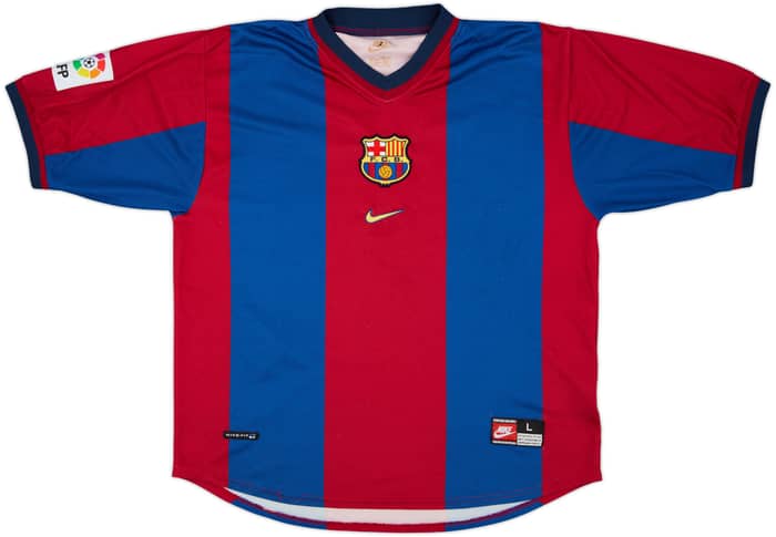 1998-00 Barcelona Home Shirt Rivaldo #11 - 9/10 - (L)