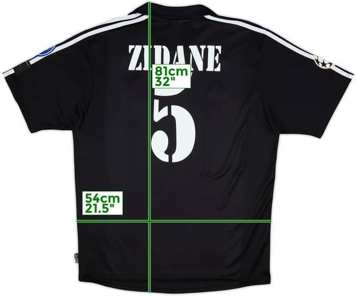 2001 Real Madrid Camiseta de visitante Zidane #5 - 8/10 - (L)