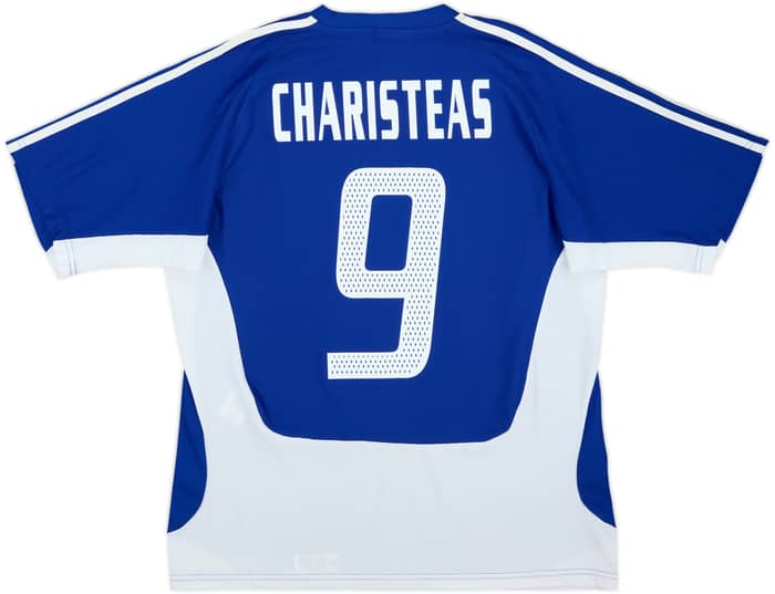 2004-06 Greece Home Shirt Charisteas #9 - 8/10 - (M)