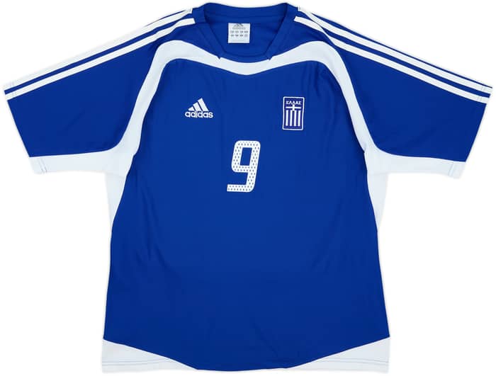 2004-06 Greece Home Shirt Charisteas #9 - 8/10 - (M)