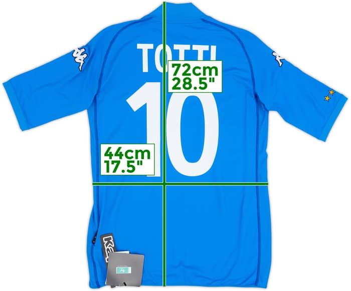2002 Italy Home Shirt Totti #10 (L)