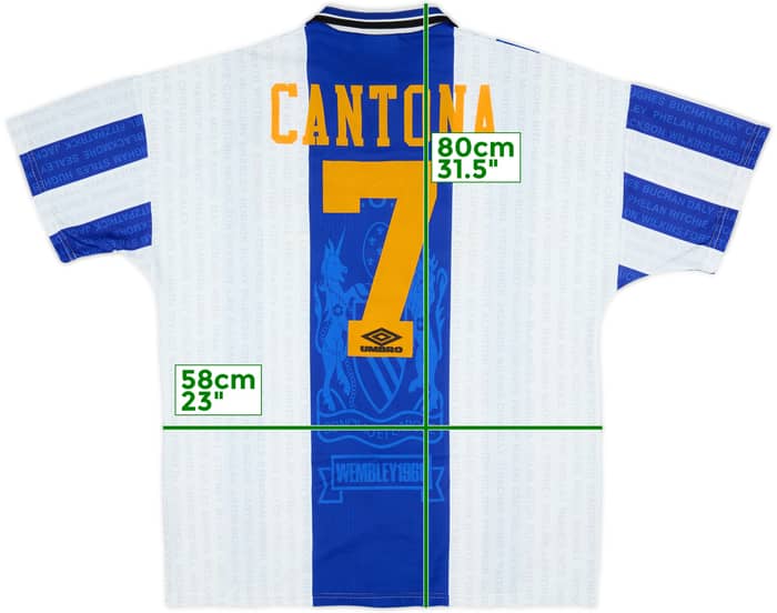 1994-96 Manchester United Third Shirt Cantona #7 - 8/10 - (XL)