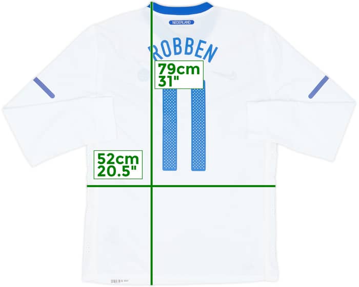 2010-11 Netherlands Player Issue Away L/S Shirt Robben #11 - 10/10 - (XL)