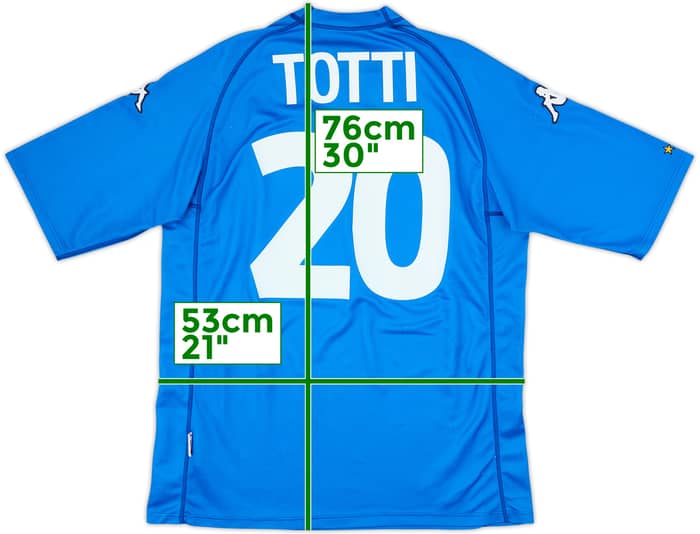 2000-01 Italy Basic Home Shirt Totti #20 - 5/10 - (XL)