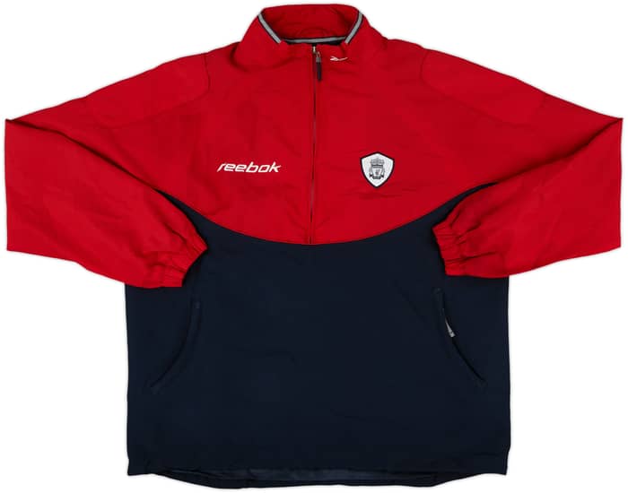 2001-02 Liverpool Reebok 1/4 Zip Training Top - 8/10 - (M)