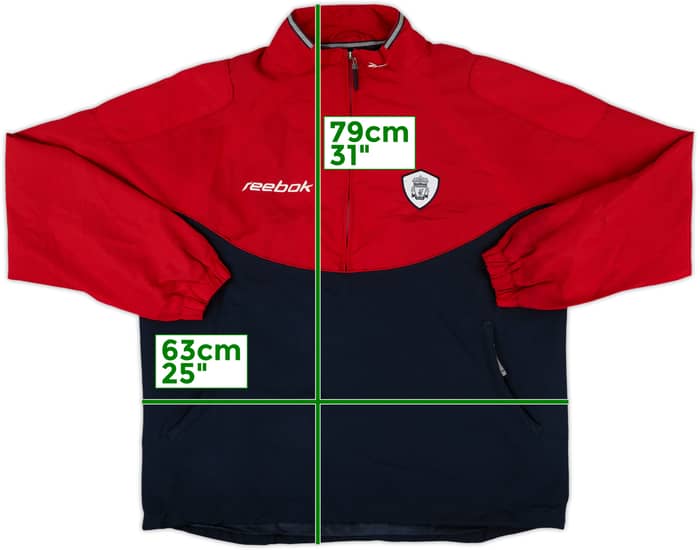 2001-02 Liverpool Reebok 1/4 Zip Training Top - 8/10 - (M)