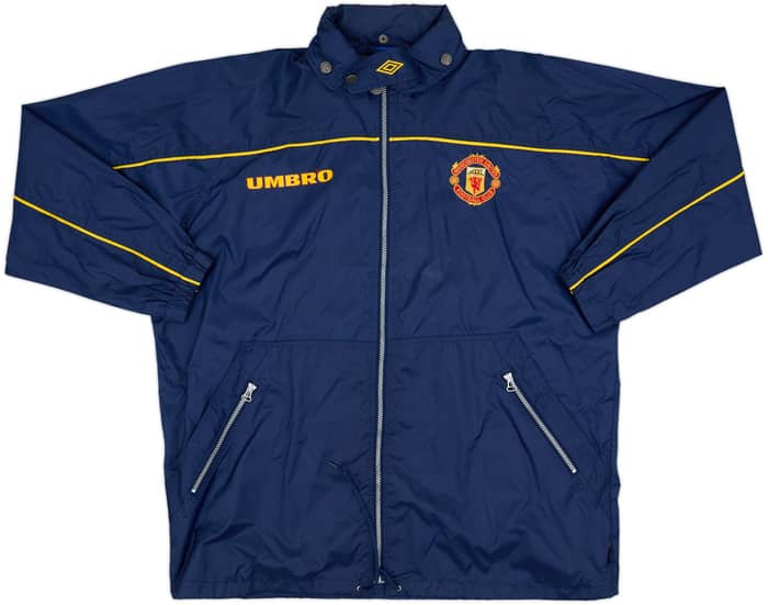 1996-98 Manchester United Umbro Hooded Rain Jacket - 8/10 - (L)