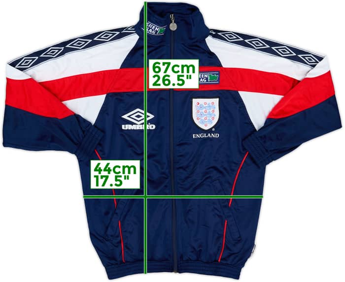 1998-00 England Umbro Track Jacket - 8/10 - (Y)